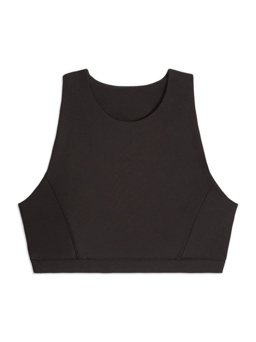 WE WORE WHAT by AQUA Womens Round Neck Solid Print Sports Bra Black Size M NWT
